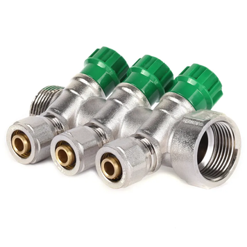 Колектор вентильний з фитингом Koer KR.1124-3 1"x3 ways (KR2833) KR2833 фото