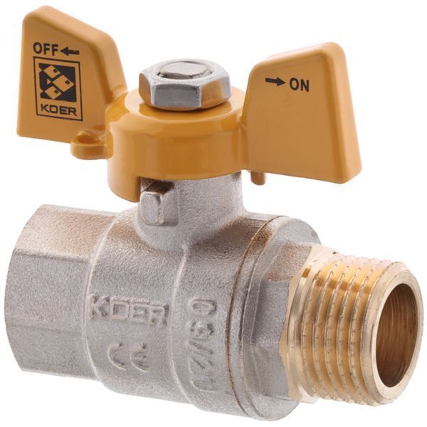 Кран кульковий 1/2" ГШМ ГАЗ (KOER KR.218.G) (KR0036) KR0036 фото