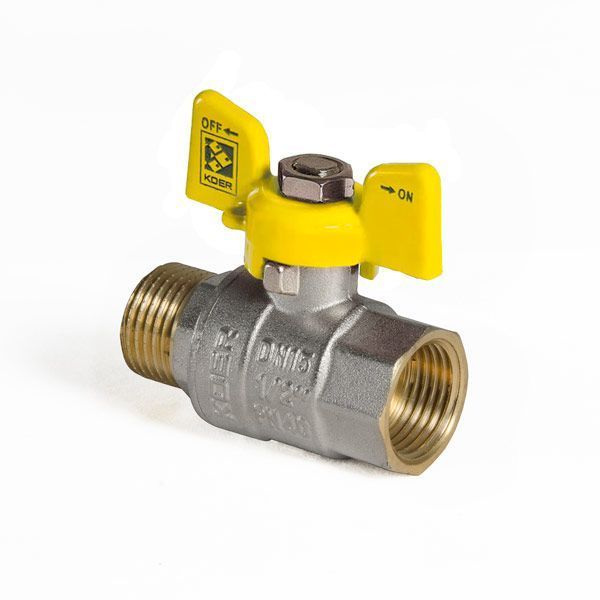 Кран кульковий 1/2" ГШМ ГАЗ (KOER KR.218.G) (KR0036) KR0036 фото