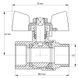 Кран кульковий 1/2" ГШМ ГАЗ (KOER KR.218.G) (KR0036) KR0036 фото 2