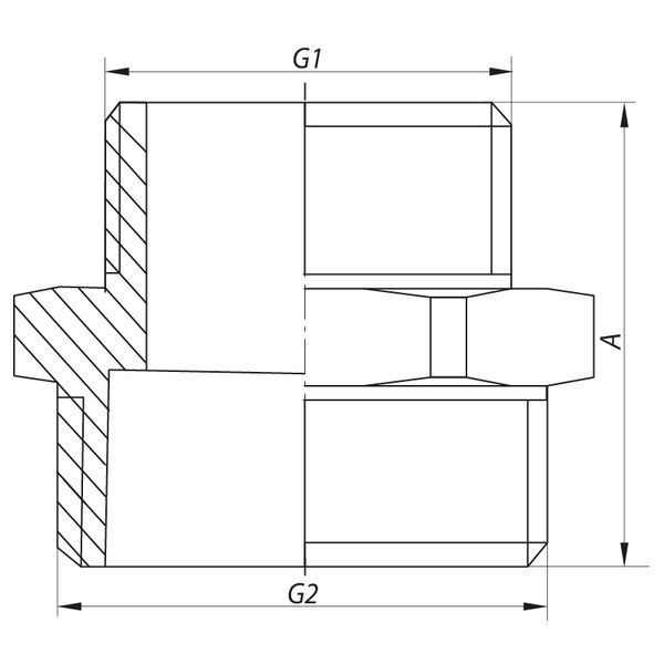 Ніпель редукційний 1 / 2''x1 "Koer KF.N0610 (KF0035)