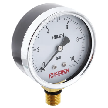 Манометр радіальний Koer KM.610R D = 63мм (0-10 bar) 1/4'' (KR2902) KR2902 фото