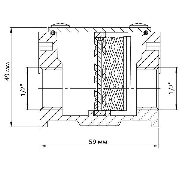 Фільтр газовий 1/2" Koer KG.F01.A (KR3103) KR3103 фото