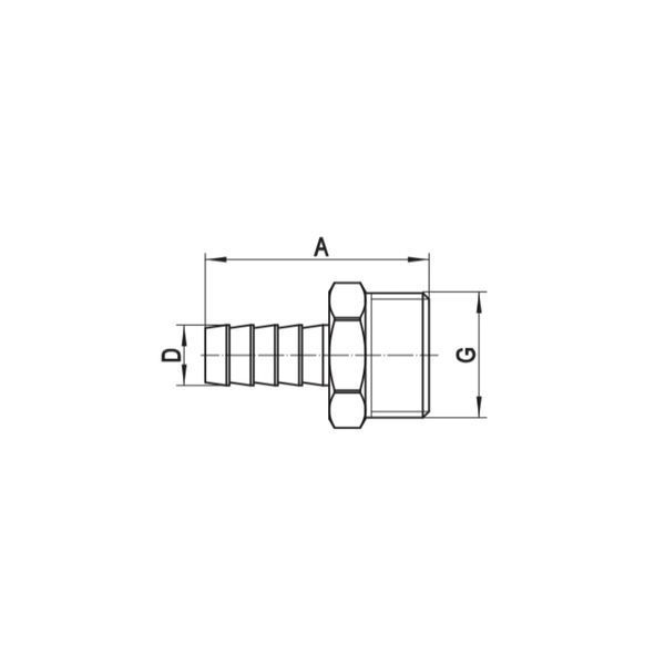 Штуцер для приєднання шланга Koer KF.U06M-20 - 1/2"x20mm M (KR3352) KR3352 фото