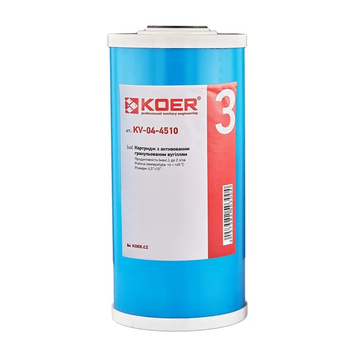 Картридж з активованим гранульованим вугіллям Koer KV-04-4510 (4,5"x10") (KR5030)