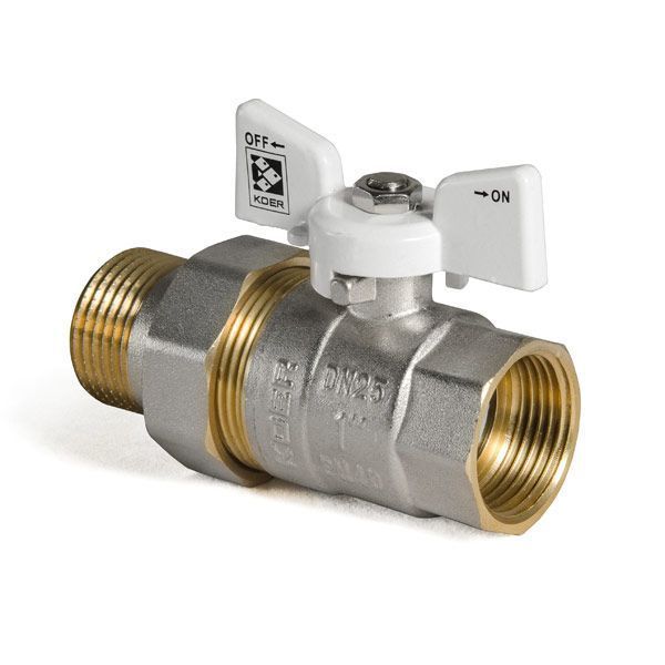 Кран з американкою 1" (Koer KR.227.W) білий (KR0098) KR0098 фото
