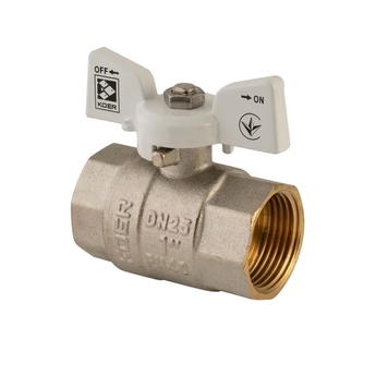 Кран кульовий Koer 1" ГГМ (KR.217.W) білий (KR0180) KR0180 фото