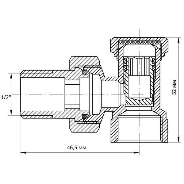 Вентиль кутовий 1/2x1/2 "антіпротічка" Koer KR.902-Gi (KR0174) KR0174 фото