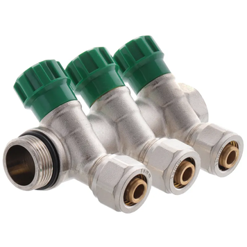 Колектор вентильний з фитингом Koer KR.1123-3 3/4"x3 ways (KR2830) KR2830 фото