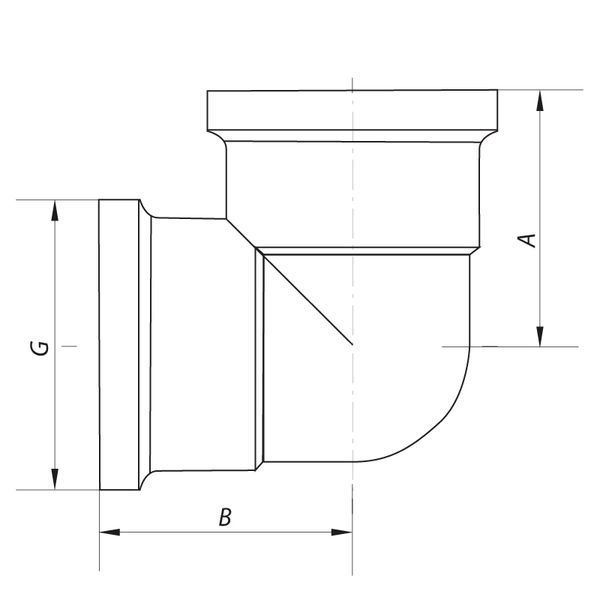 Кут 1'' ВВ (хром) Koer KF.L10F.CHR (KF0126)