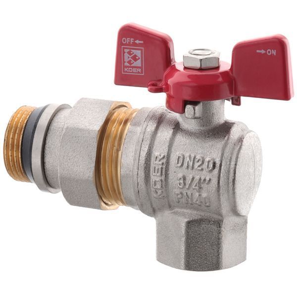 Кран з американкою 3/4" "антіпротечка"(Koer KR.228-Gi) кутовий (KR0194) KR0194 фото