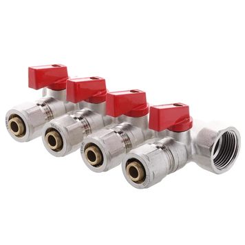 Колектор з відсікащими кранами з фитингом Koer KR.1125-4 3/4"x4 ways (KR2837) KR2837 фото
