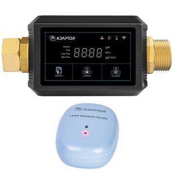 Розумний клапан перекриття води Adaptor ADP-ZL6 із захистом за протоком та вбудованим акумулятором (Wi-Fi + RF, 3/4") ADP-ZL6WF фото
