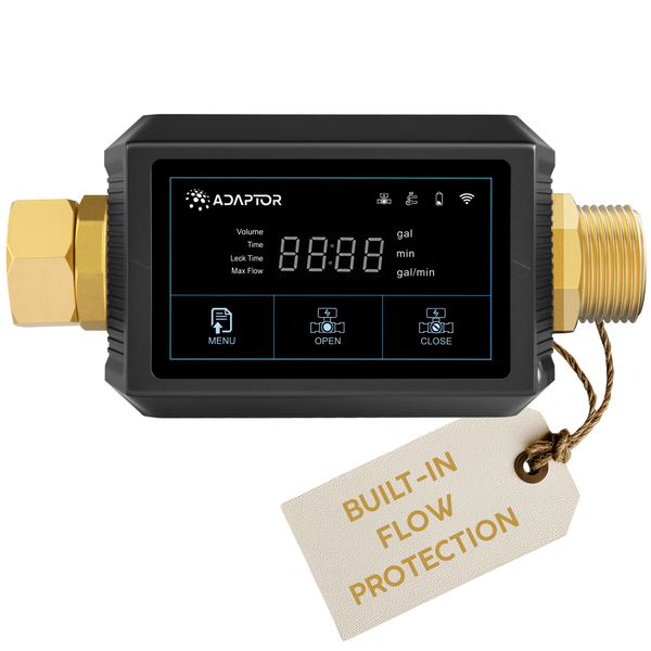 Adaptor ADP-ZL6 Smart Water Shut-Off Valve with Flow Protection and Built-In Battery (Wi-Fi + RF, 3/4")